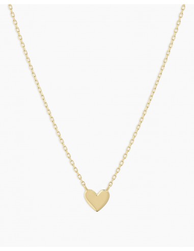 14k Gold Heart Mini Necklace pas cher 