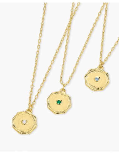 Birthstone Coin Necklace français