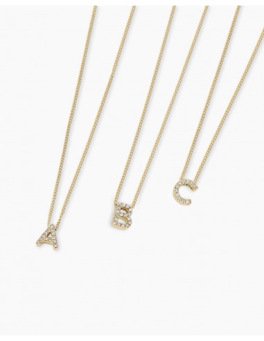 Diamond Alphabet Necklace en stock