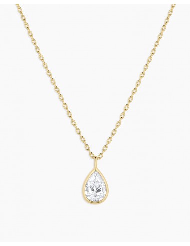 Classic Diamond Pear Necklace de pas cher