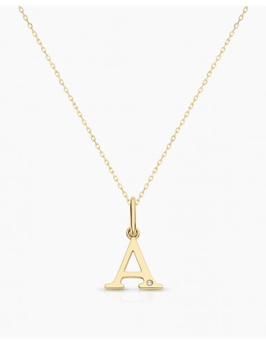 Diamond Vintage Alphabet Charm Necklace une grave pollution 