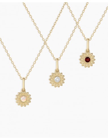 Sun Birthstone Charm Necklace de technologie