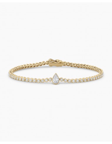 Lab Grown Diamond Pear Tennis Bracelet en stock