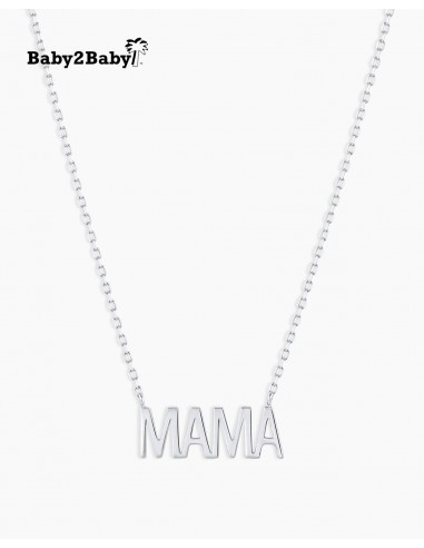 14k White Gold Mama Necklace le concept de la Pate a emporter 