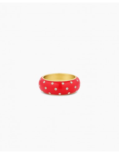 Noel Red Enamel Shimmer Ring JUSQU'A -70%! 