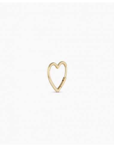 14k Gold Open Heart Single Huggie outlet