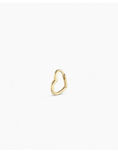 14k Gold Mini Open Heart Single Huggie vous aussi creer 