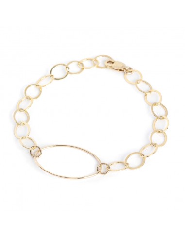 HANA oval loop and link bracelet ~ gold français