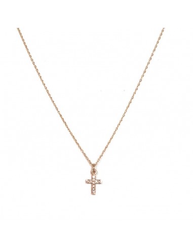 14kt GOLD & DIAMOND CROSS Amélioration de cerveau avec