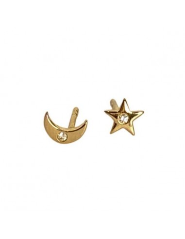 14kt Diamond Moon & Star Stud vente chaude votre 