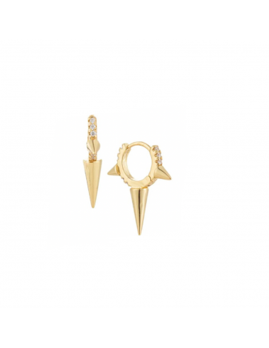 14kt Gold + Diamond Trio Spike Huggies ou a consommer sur place