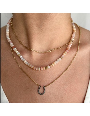 Petite Blush Opal Gemstone Necklace store