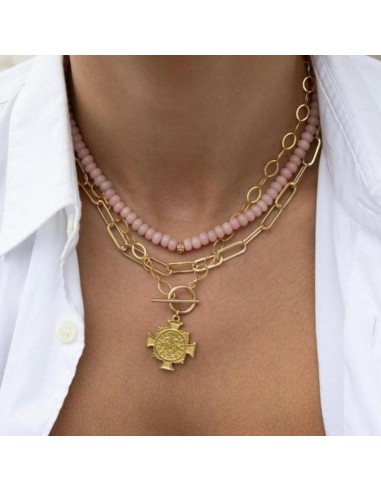 Blush Rose Quartz Necklace pas cher chine