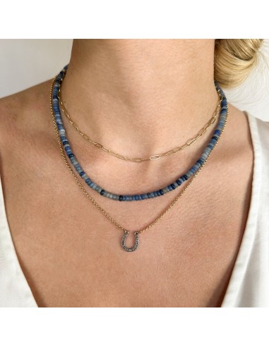 Petite Denim Aventurine Gemstone Necklace acheter