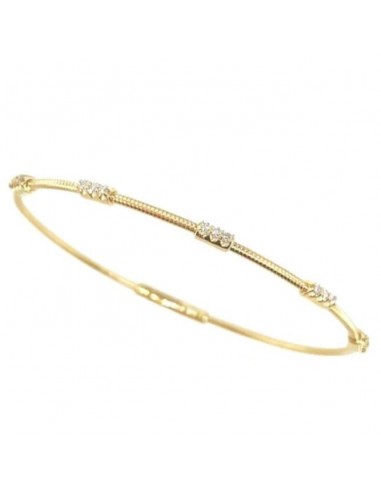 14kt GOLD AND DIAMOND FIVE STATION TRIO BRACELET plus qu'un jeu 