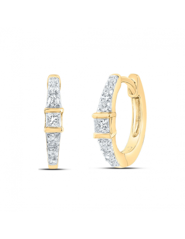 Calla 14kt Gold Diamond Huggies solde