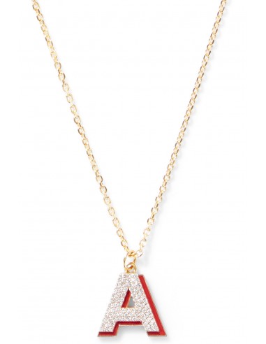 Diamond Letter with Enamel Shadow Necklace sur le site 