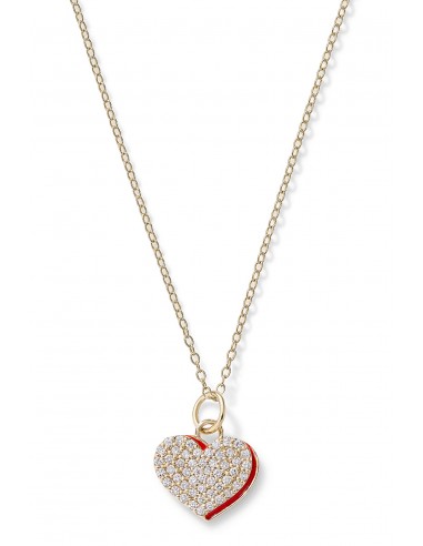 Diamond Heart with Enamel Shadow Necklace Jusqu'à 80% De Réduction