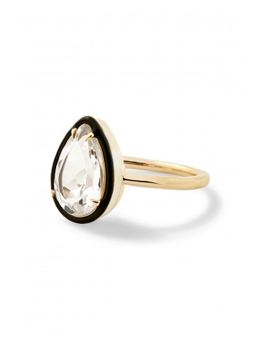 Pear Cocktail Ring - White Topaz Pour