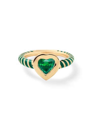 Bezel Streamer Heart Ring brillant des détails fins