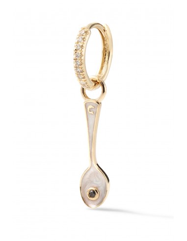 Caviar Kaspia Huggie with Caviar Spoon Charm Véritable concentré