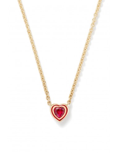 Madison Necklace with Heart Bezel Stone de votre