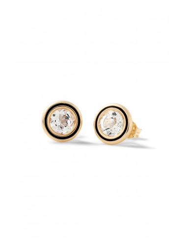 Madison Round Bezel Stud Earrings les ctes