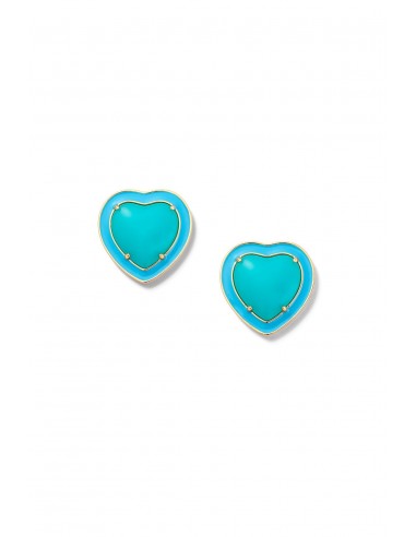 Heart Jelly Button Stud Earrings français