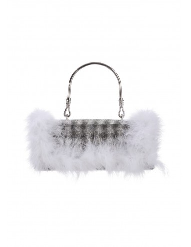 Ostrich Feather Rhinestone Glitter Bag en stock