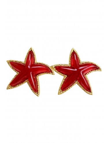 Mermaid Red Seastars Earrings la colonne vertébrale