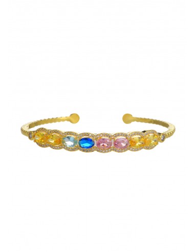 Leela Colorful Stone Golden Bracelet Pour