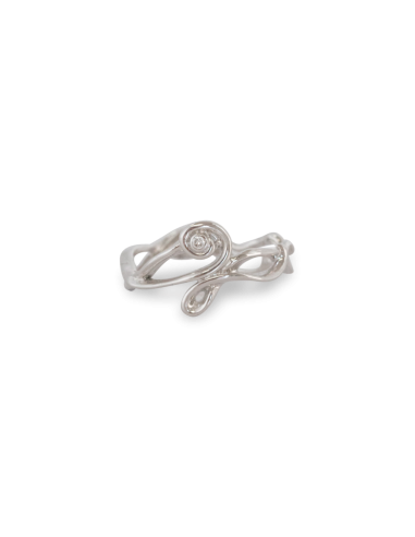 One of a Kind ~ Melt Twirl Gem Ring in White Gold 50% de réduction en Octobre 2024