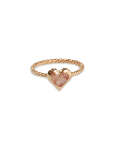 Splash ~ Heart (Small) Braided Band Ring in Gold acheter