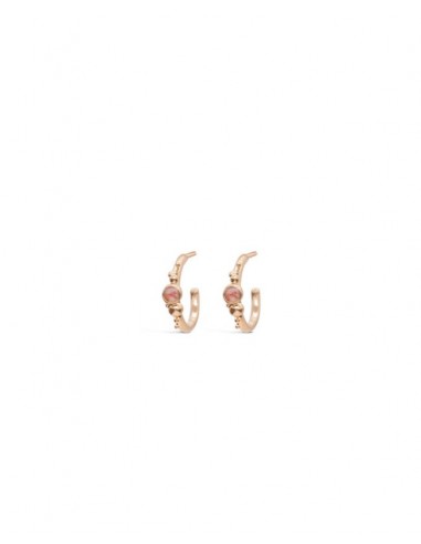 Coral Caviar ~ Small Hoop Earrings in Gold pas cher