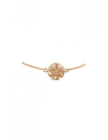 Friends ~ Sand Dollar (Small) Inline Bracelet in Gold paiement sécurisé