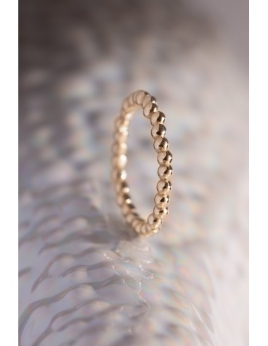 Caviar Bands ~ Straight Gold Ring france