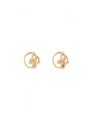 Under the Sea ~ Barnacle Wreath (Small) Stud Earrings in Gold vente chaude votre 