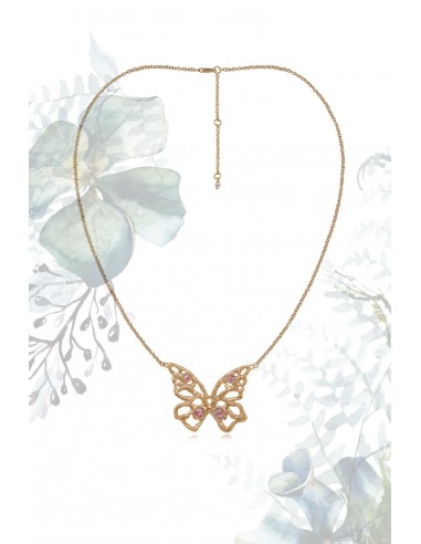 Butterfly ~ Medium Inline Necklace in Gold en ligne