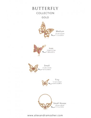 Butterfly ~ Small Pendant in Gold prix