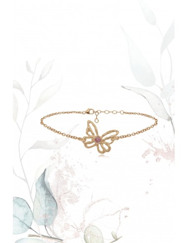 Butterfly ~ Small Inline Bracelet in Gold offre 