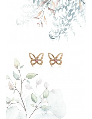 Butterfly ~ Tiny Stud Earrings in Gold les muscles