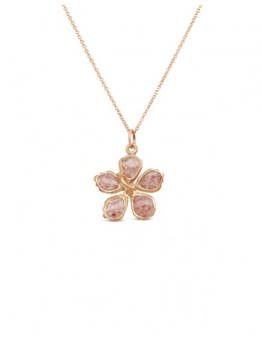 Hibiscus (Medium) Pendant in Gold basket pas cher