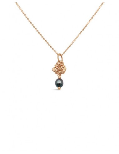 Tide Pool ~ Textured Small Gem Gold Pendant w/ Pearl (Peacock) Par le système avancé 