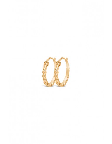 Hoops ~ Caviar Small Huggies in Gold basket pas cher