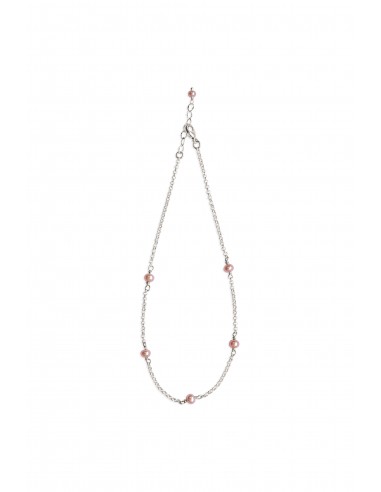 Pearl ~ Peach Inline Anklet en linge