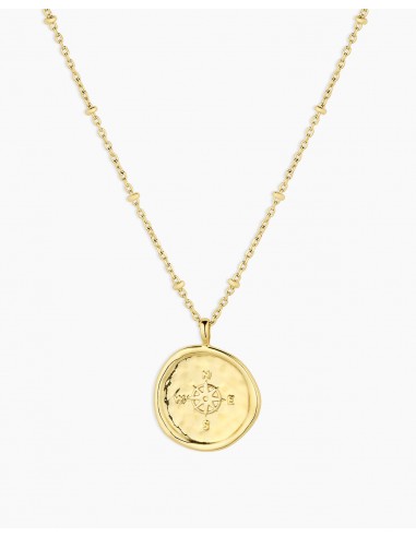 Compass Coin Necklace pas cheres