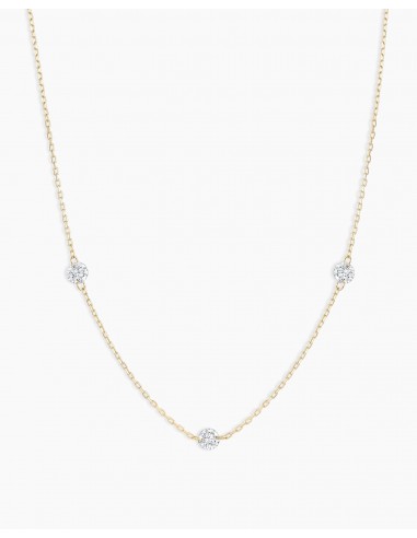 Floating Diamond Stationary Trio Necklace de la marque