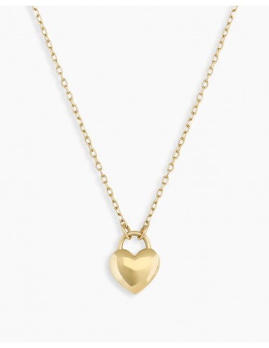 14k Gold Heart Padlock Necklace de France