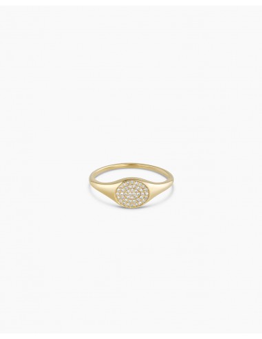 Diamond Pavé Signet Ring pas chere