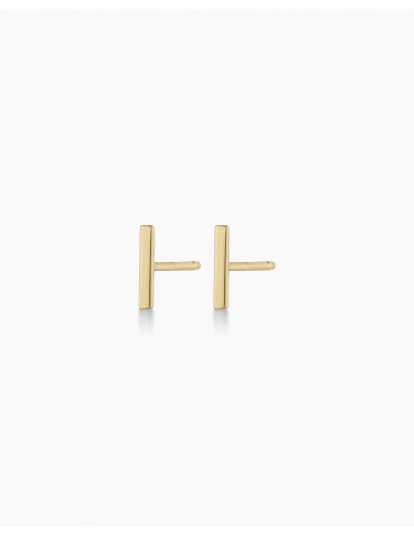 14k Gold Rose Bar Studs de technologie